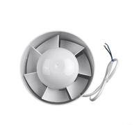Inline Duct Fan 4" 5" 6" Extractor Fan for Bathroom Kitchen, Low Noise Air Blower Ventilator with Thermal Protection, ABS Housing, IPX2 Rated, White(5”)