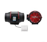 Inline Duct Fan, Mixed-flow Booster For Ventilation | Improves Airflow In HVAC And Grow Tents, Quiet Running, Compact Design, Easy Install With Fittings