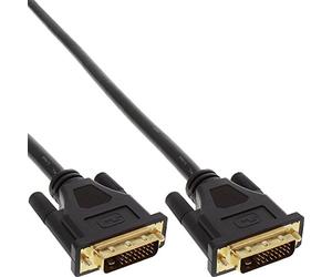 InLine DVI-D Cable Premium 5 m DVI-D Cable Gold-Plated Connectors Dual Link Digital 24+1 Male/Black 5 m