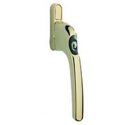 Inline Espag Window Handle - Gold/Black Button