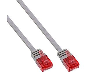 InLine® Ethernet Cable Patch Flat/UTP/Cat. 6/7 m/Grey