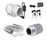 Inline Exhaust Fan - Ultra-Quiet 36 dBA Mixed-Flow Ventilation for Bathroom, Kitchen, Grow Tent & Office, Adjustable 5.25"-10.5"