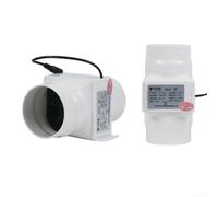 Inline Exhaust Ventilation Fan, 12V Inline Duct Fan 75Mm/100mm Low Noise High Air Volume For Home Kitchen Bathroom And Greenhouse(3inch 75mm)