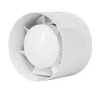 EUROPLAST Ø 100mm | 4 inch Round Pipe Fan - Bathroom Fan - Duct Fan - Plastic - White