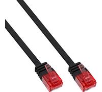 InLine® flat patch cabel, U/UTP, Cat.6, black, 0,5m black 1 x patch cable flat