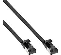 InLine® Flat Patch Cable U/FTP Cat.8.1 TPE Halogen- Black 2 m
