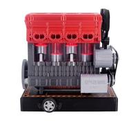 Inline Four-Cylinder Engine Model, 150+PCS 3D Printed Electric Mechanical DIY Assembly Kit With LED Lighting, Simulated Internal Combustion Engine STEM Engineering Science Gift