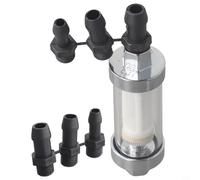 Inline Fuel Filter 1/4 5/16 3/8 Inch for 6mm 8mm 10mm Fuel Hose, Washable Reusable Petrol Diesel Biofuel Water Compatible Filter, Car Truck Motorcycle Accessories, 3 Pack
