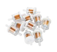 Inline Fuel Filter 1/4 Inch Universal High Performance Fuel Filtration System for Lawn Mowers Motorcycles Scooters and Small Engines Plastic Housing 10 Pack