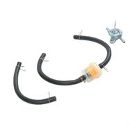 Inline Fuel Filter Kit with Tap 45cm Hose Inline Fuel Filter(Black)