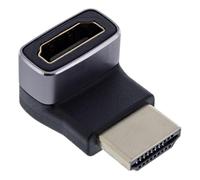 Inline HDMI Adapter A Male to A Female, 90 Degree Angled Top, 8K UHD, Gold-Plated Contacts, Aluminium Housing, for Connecting and Extending HDMI Cables, 17991G