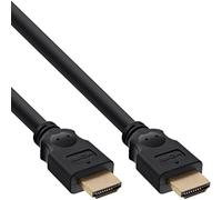 InLine HDMI Cable - HDMI High Speed - Male/Male - Galvanised Contacts - Black - 0.3m, 17633P