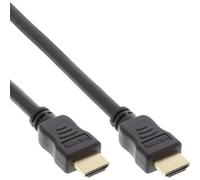 InLine HDMI High Speed with Ethernet Cable, Premium, 4 K2K, Plug To Plug 0.5 m Black/Gold