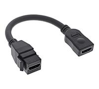 InLine® HDMI Keystone Adaptor Cable 4K/30Hz, HDMI A Female/Female, Black, 0.2 m