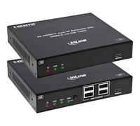 Inline HDMI KVM Extender Over IP Set, 4K 60 Hz, 100 m
