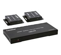 Inline HDMI Splitter Extender 1x2, Cat.6, 4K 30 Hz, with Receivers | HDMI to 2 displays, up to 70 m Full HD or 40 m 4K, Cat.6, IR return channel, receiver included