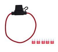 Inline Holder 5PCS ATC ATO Blade Kit with Detachable Cover for Car Boat RV Truck Motorcycle Easy Installation 12V DC (+5PCS 10A fuse)