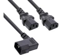 InLine IEC C14 to 2x IEC-C13 Mains Y Cable 1m