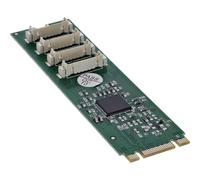 InLine Interface Card M.2 to 4X Serial 9-Pin Connector with Low Profile Bracket 76660W