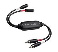 Inline Isolator for Car Sound and Home Stereo 2-Channel Male Female Ground Loop Filter for Cleaner Playback Between Player and Amplifier Control Input Output Ground Loop Filter