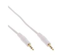 InLine Jack Cable 2.5 mm Male to Male Stereo Black white Black 1 m
