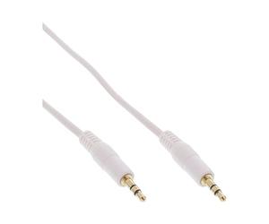 InLine Jack Cable 2.5 mm Male to Male Stereo Black white Black 1 m