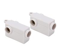 Inline Junction Connector Box T Type Terminals Cable Wire Electrical Joiner 2Pcs ABS Flame Retardant Non Breaking Design Brass Conductor for Ceiling Light Switch Wiring