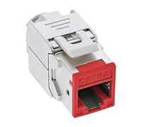 InLine® Keystone RJ45 Socket Shielded Cat.6A Red Pack of 8
