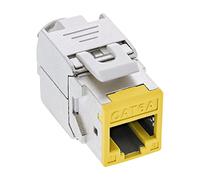 InLine® Keystone RJ45 Socket Shielded Cat.6A Yellow Pack of 8