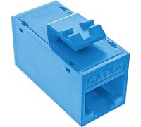 InLine® Keystone RJ45 Socket/Socket Unshielded Cat.6A Blue Pack of 8