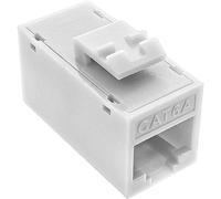 InLine® Keystone RJ45 Socket/Socket Unshielded Cat.6A White Pack of 8