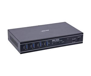 Inline KVM Switch 2-Way HDMI 2.1, 8K @ 60Hz, USB 3.2, HDR10+, Dolby Atmos, IR & Hotkey Control, RS-232, HDMI Switch for 2 PCs, 57885C