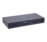 Inline KVM Switch 2-Way HDMI 2.1 Dual Monitor 8K 60Hz 4K 120Hz HDR USB 3.2 Hub Switching Hotkey Button IR RS-232 Plug & Play Black 57885H