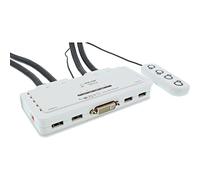 InLine KVM Switch Adapter (4 Port, Dvi, USB, Audio - White