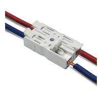 Inline Lever Wire Connectors Nuts, Dicio 50 pcs Wire Compact Connectors Electrical Inline Splicing Conductor Connector 4 Port Butt Insulated Splice Wire Terminals Connectors Kit for 24-12 AWG
