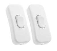 Inline Light Switch for Lamp, 2 PCS 250v In-Line 6amp Bipolar Desk Bulb (White)