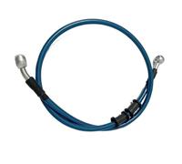 Inline Male and Female Motorcycle Modification Brake Hose 40-80cm Disc Oil Pipe Steel Throat(Blue 70cm)