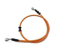 Inline Male and Female Motorcycle Modification Brake Hose 40-80cm Disc Oil Pipe Steel Throat(Orange 70cm)