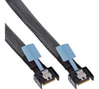 InLine MCIO Cable 0.5 m, PCIe 5.0 Data Cable with MCIO x4 Connector, SAS & Ethernet Compatible, Black, 27662A