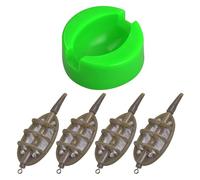 Inline Method Feeders Set Quick Release Method Feeder Mould for Carp Fishing, Green 15g 24g 34g 40g