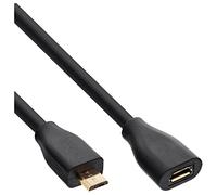 InLine Micro USB Extension Cable - USB 2.0 Micro-B Male to Female black black 2