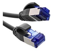 InLine Network Cable 0.5 m, S/FTP, TPE (LSZH), Cat.6A Patch Cable, 500 Mhz, Slim, Gigabit LAN, Network, Ethernet, Copper, PoE, Black, 74955S