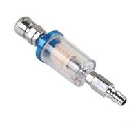 Inline Oil-Water Trap Filter with Air Regulator Gauge and Pressure Gauge for Pneumatic Tools, Airbrushes, and Sandblasters - 1/4" for NPT Brass (C)