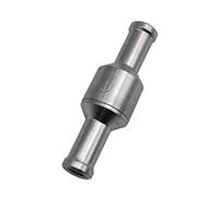 Inline One-Way Non-Return Check Valve for Fuel Water Gas Air Vacuum - Aluminum with Flow Direction Marking High Strength Durable Easy Installation Marine Automotive Caravans RV Agriculture Pumps