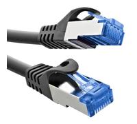 InLine Patch Cable, Cat.6A, S/FTP, TPE (LSZH), CCA, PoE, LAN, Ethernet, Network Cable, RJ45 Gigabit, Black, 10 m, 72600S