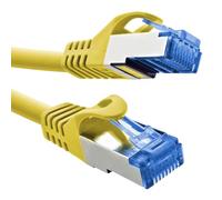 InLine Patch Cable, Cat.6A, S/FTP, TPE (LSZH), CCA, PoE, LAN, Ethernet, Network Cable, RJ45 Gigabit, Yellow, 0.3 m, 72633Y