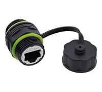 Inline Patch Cable Coupling Mini Cat.6A, IP68 Waterproof, Shielded, RJ45 Female to Female, Ethernet LAN Connector for Outdoor, Industry, Weatherproof, 69927J