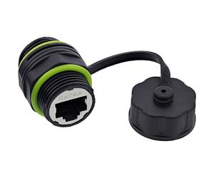 Inline Patch Cable Coupling Mini Cat.6A, IP68 Waterproof, Shielded, RJ45 Female to Female, Ethernet LAN Connector for Outdoor, Industry, Weatherproof, 69927J