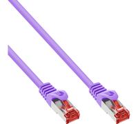 InLine Patch Cable S/FTP PiMF Cat.6 250MHz PVC copper purple 1m
