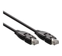InLine® Patch Cable, S/FTP (PIMF), Cat. 6 A 500MHZ Halogen 180 ° Copper Pipe Male/1 m Black